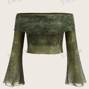 Floral Print Mesh Set